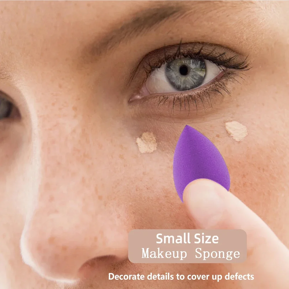 20 個パープルメイクツールキットメイクスポンジフィンガーパフエアクッションヘッドバンドリストバンドメイク落としパフホリデーギフト