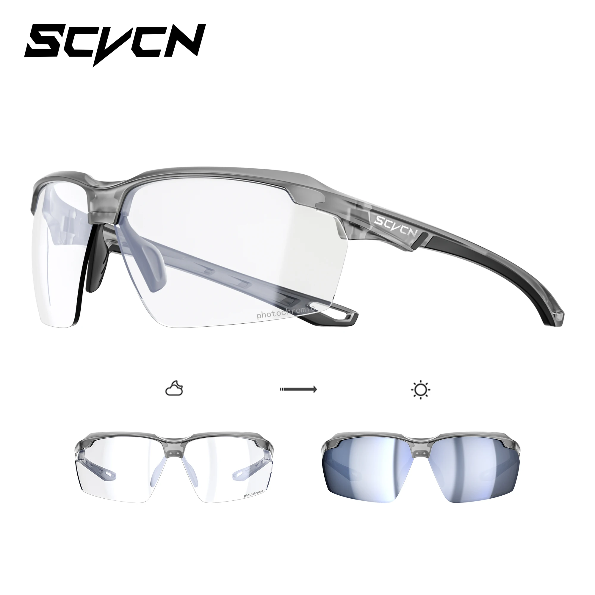 SCVCN Photochromic Sports Sunglasses 5