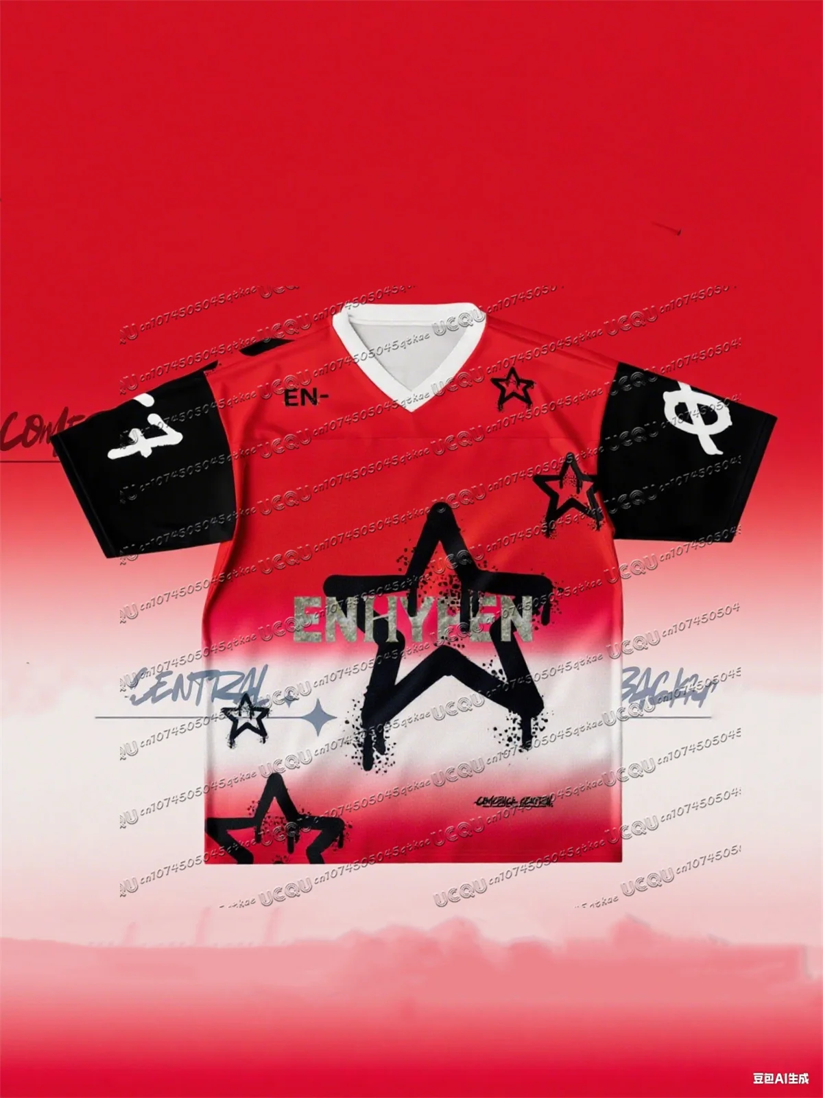 

2025 Korean New Outside Enhypen Kpop Engene Desire Unleashed Walk The Line Jersey t-Shirt Loose Street Wear Summer Women's Top