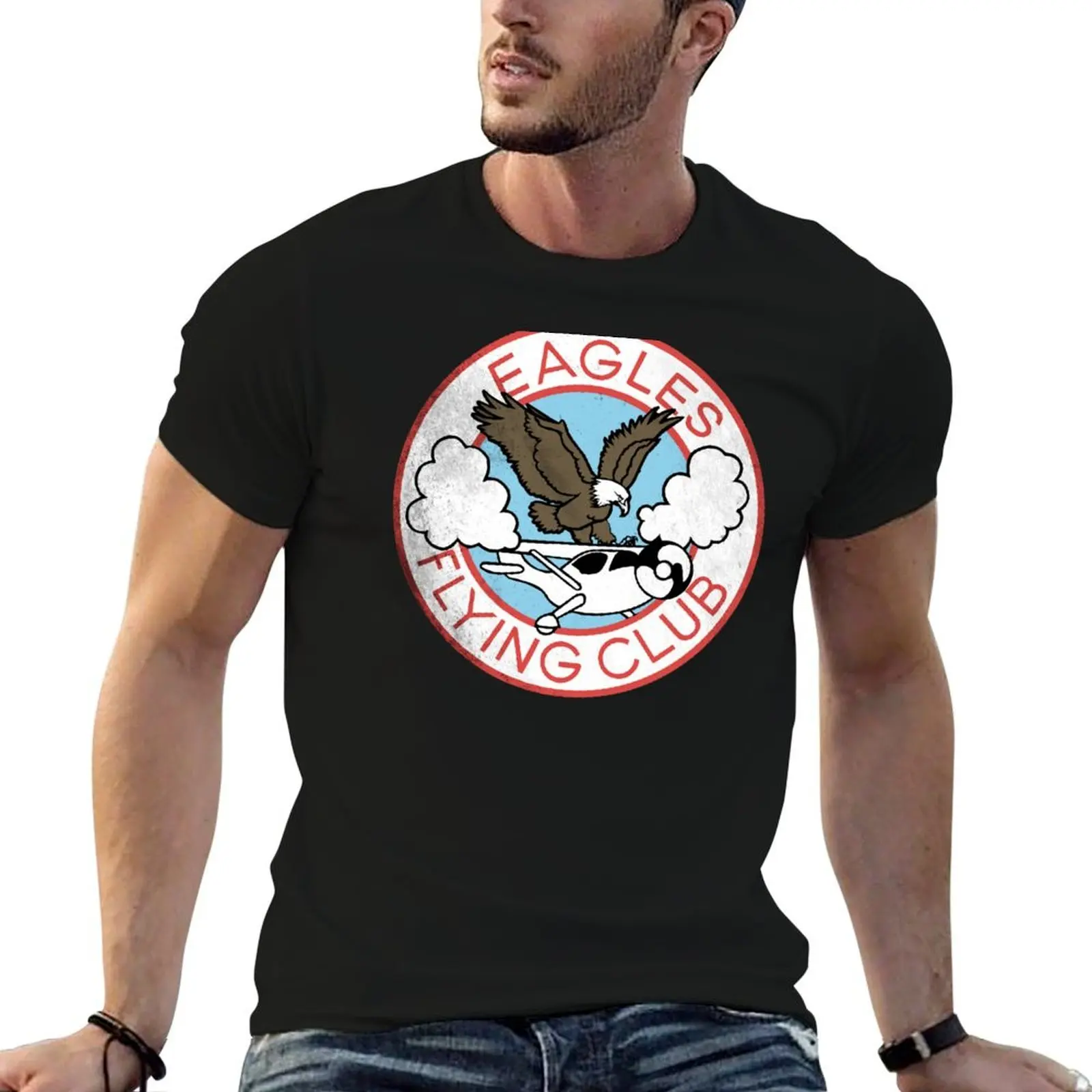 Iron Eagle - Eagles Flying Club T-Shirt Heavy Duty Casual Work Tee