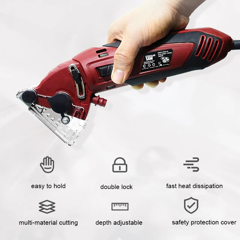 Mini Electric Circurlar Saw Cutting Machine 400W Multifunctional DIY Circurlar Saw Cutter Saw Blades Woodworking Power Tool