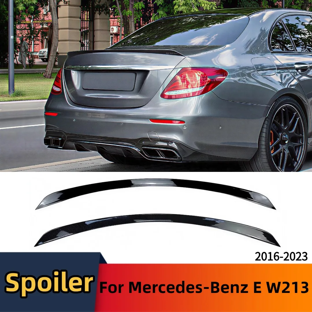 

For Mercedes Benz E class W213 E260 E300 E63S 4Door Sedan 2016-2023 Racing Sport Rear Wing Spoiler Tuning Accessories Deflector