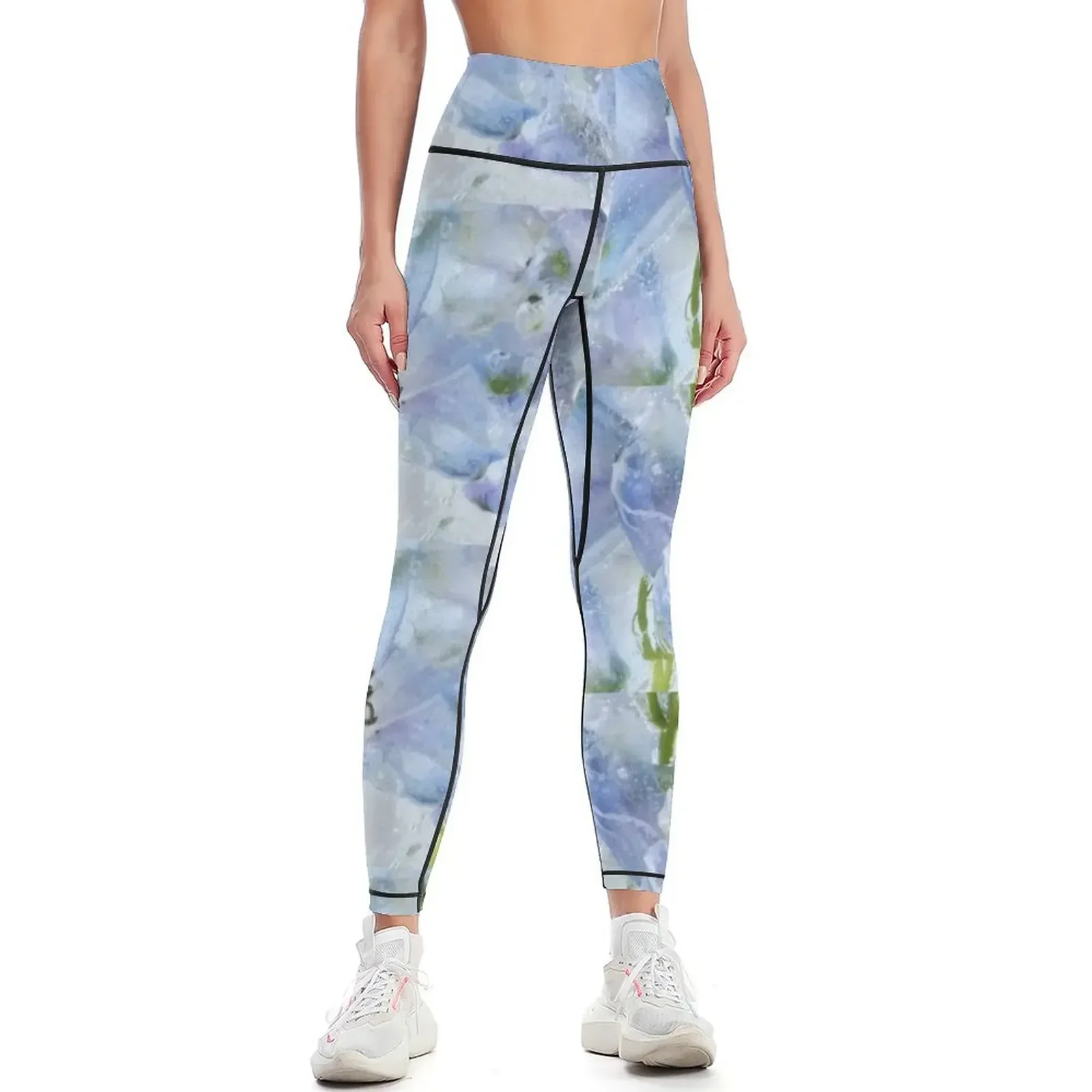 

Bluish Chiffon Leggings sports for gym Women's sports pants leggins push up woman high waist Womens Leggings