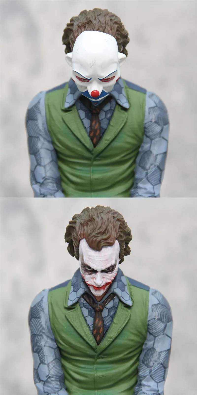 DC Batman Joker Heath Ledger Sitting Anime Handmade Model Pressed Face Action Figure Halloween Children\'s Toy Gift