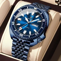 Reloj POEDAGAR para Hombre de Negocios, con Fecha, Semana, Resistente al Agua, Luminoso, Moderno, de Acero Inoxidable, Casual, de Cuarzo