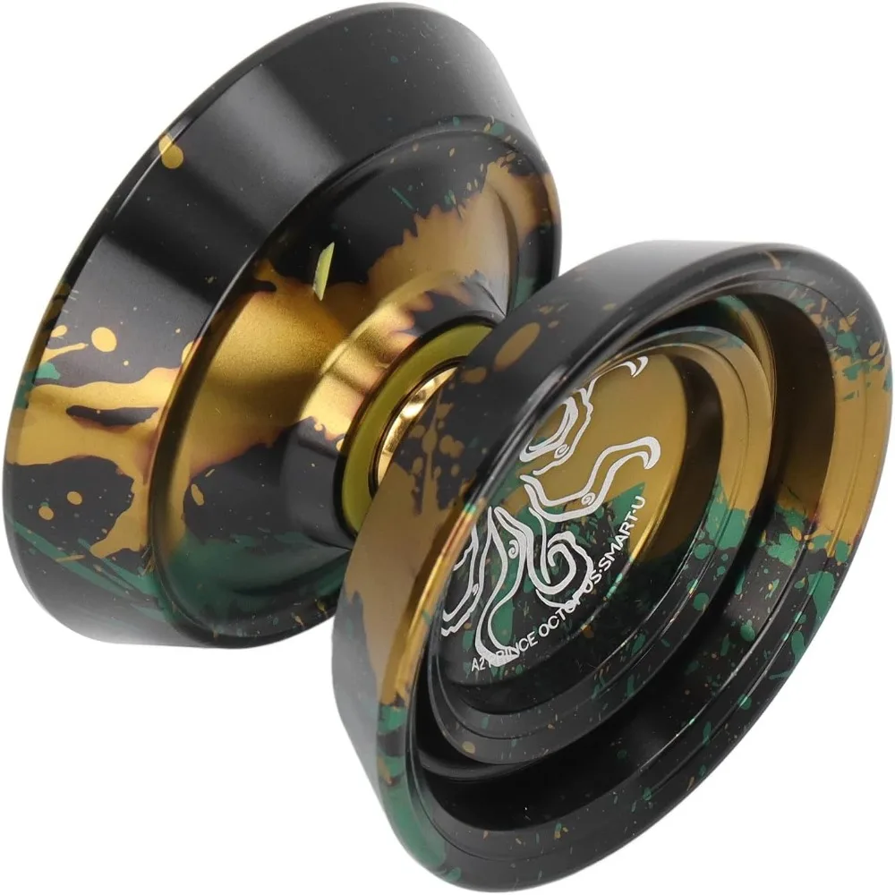 Aluminum Alloy Metal Yoyo Glove Included 3 Strings Included Professional Yoyo Finger Spin Octopus Pattern Unresponsive Yoyo