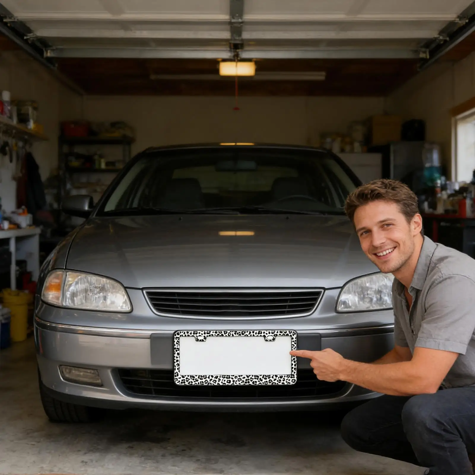 

Рамки для номерных знаков с леопардовым принтом, забавные декоративные держатели для номерных знаков с изображением животных, автомобильные аксессуары для семьи, друзей, жены, мужа