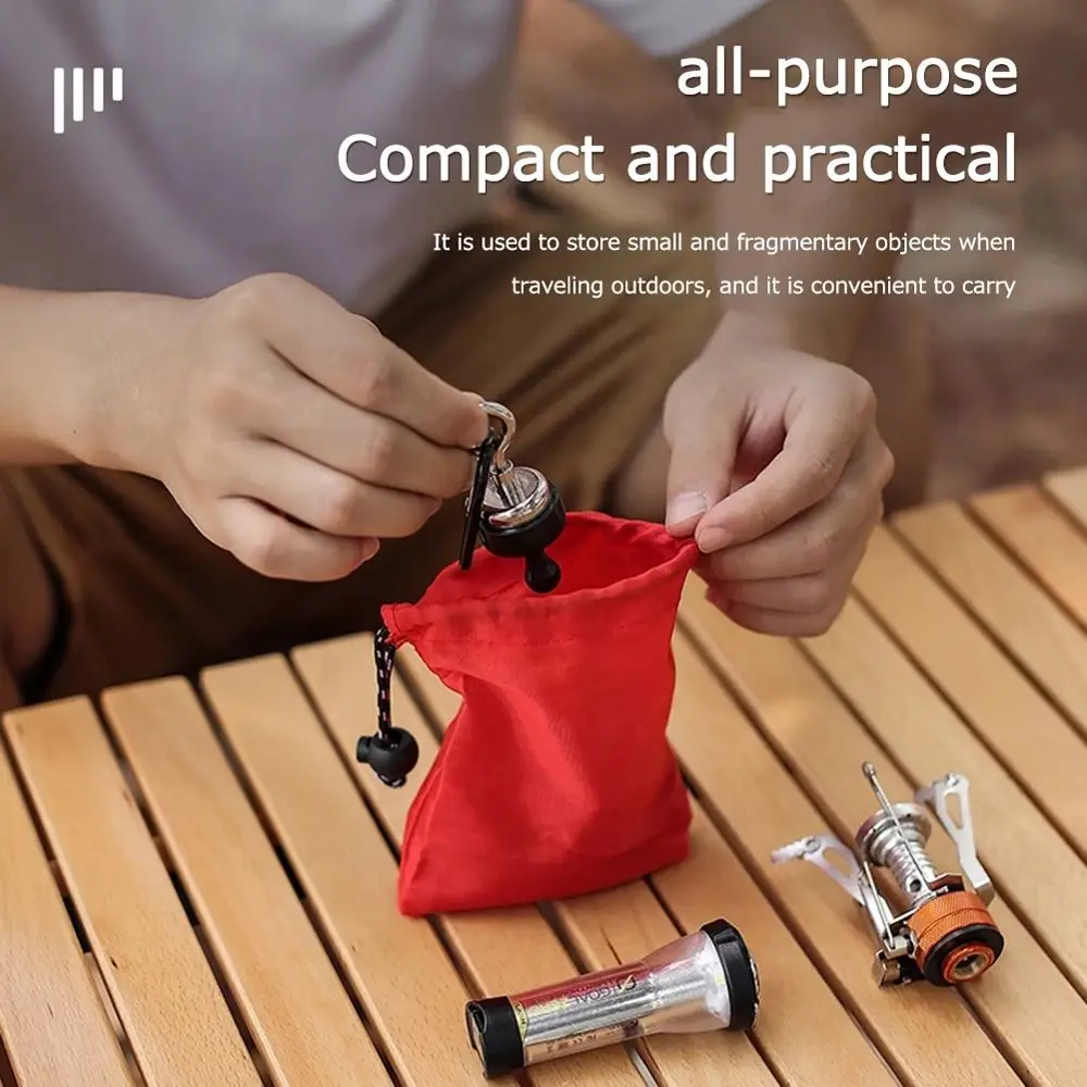 Camping Storage Bag Drawstring Sundry Pouch Sack Portable Bundle Pocket Travel EDC Tool Outdoor Camp Picnic Supplies