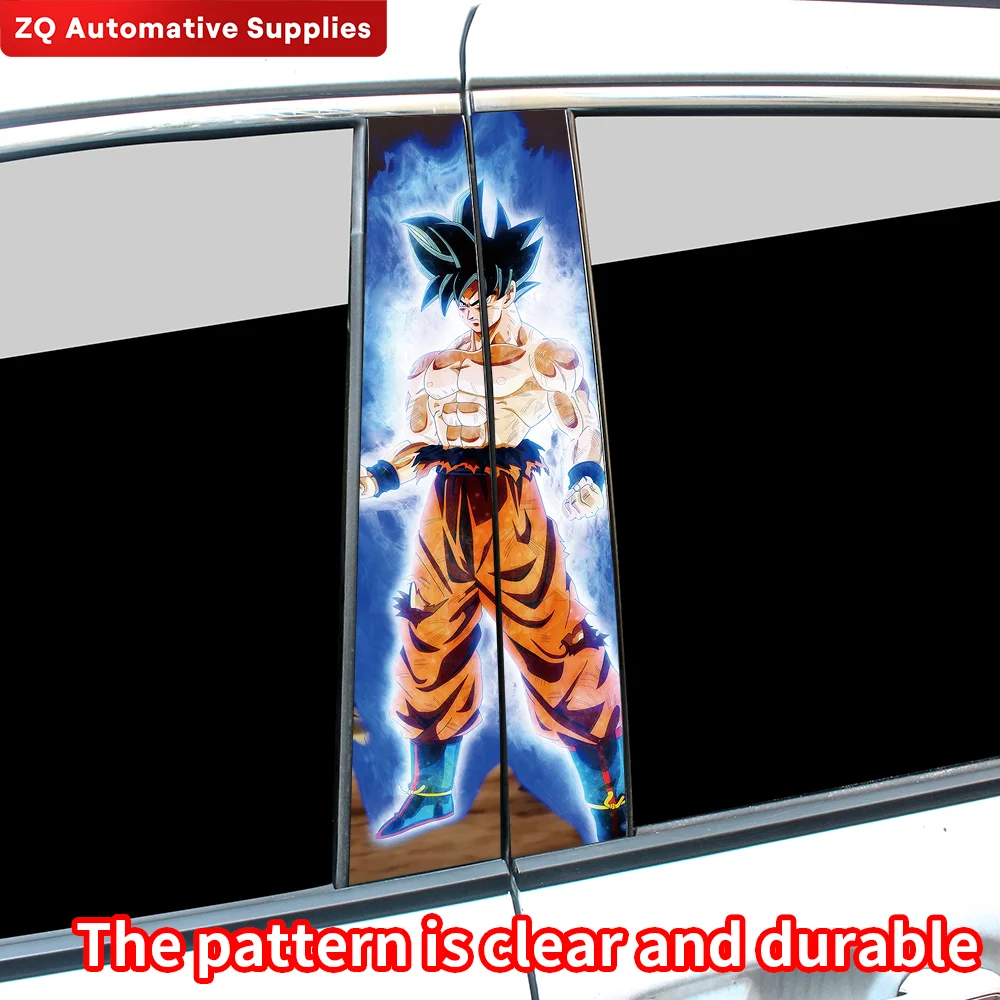 Anime GOKU Car Stickers Auto B-Pillar Waterproof Sunscreen Decoration Cover Scratches DIY Car Doors Pillar Vinyl Decal Accessory