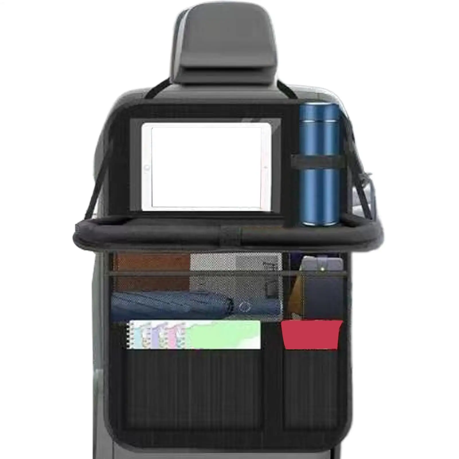 

Seat Organizer For Backseat Car Seat Organizer Backseat Storage Bag Waterproof Kick Mat With Tablet Holder For Kids Snack Truck