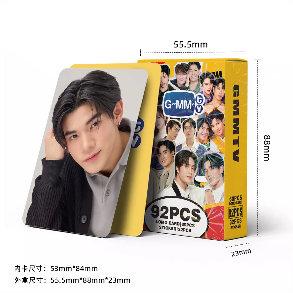92 Pcs/Set GMMTV Series Laser Lomo Card OffGun EarthMix JoongDunk HD Photocard With Stickers Fans Gift
