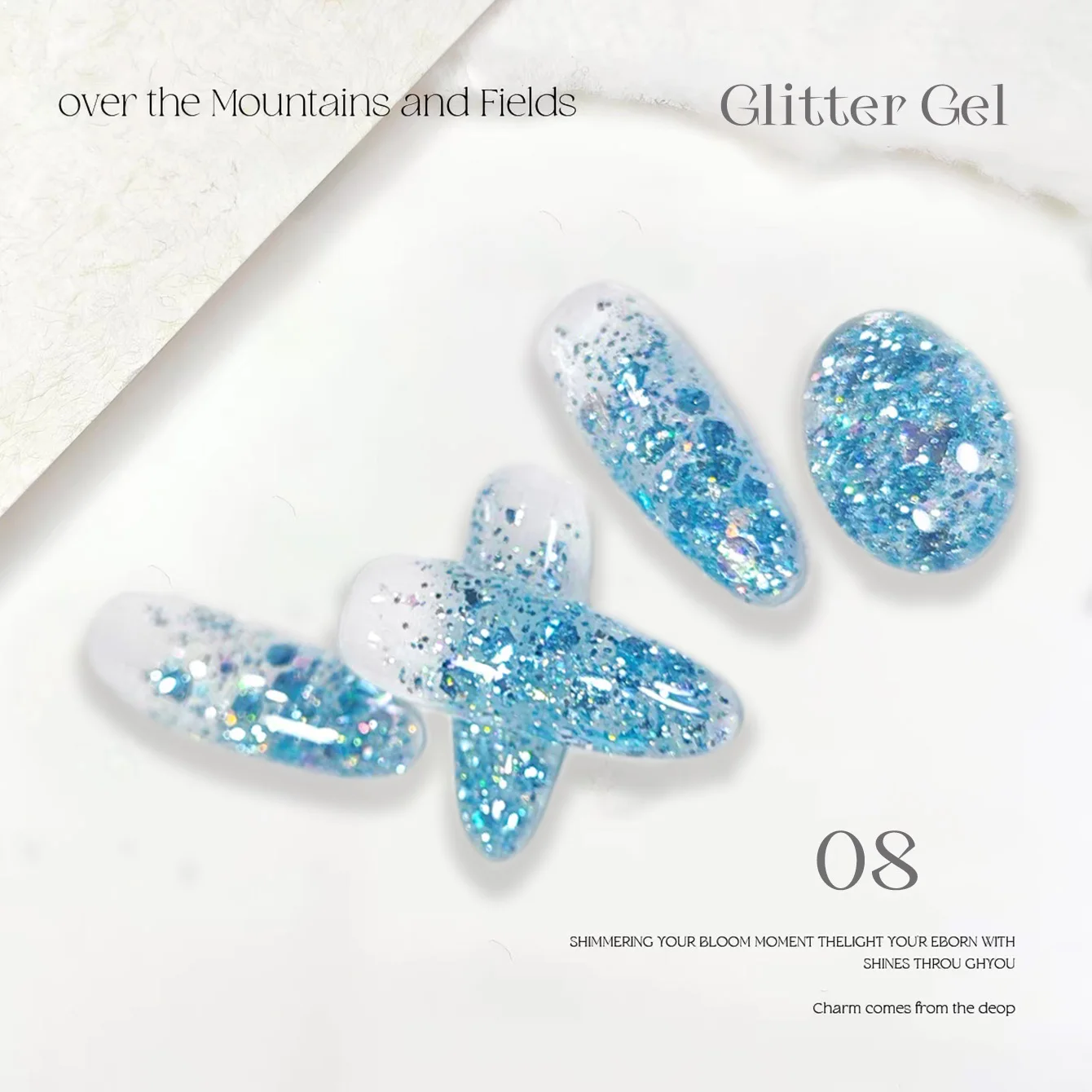 1pcs PSK Flash Dopamine Glitter Gel Nail Polish 2026 Summer New Popular Whitening Sparkling Broken Diamond Gold Silver Nail Art