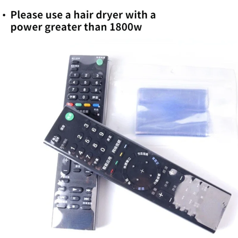 10pcs Clear Heat Shrinkable Film for Air Conditioner TV Remote Control Home Remote Control Dustproof Waterproof Protective Cover