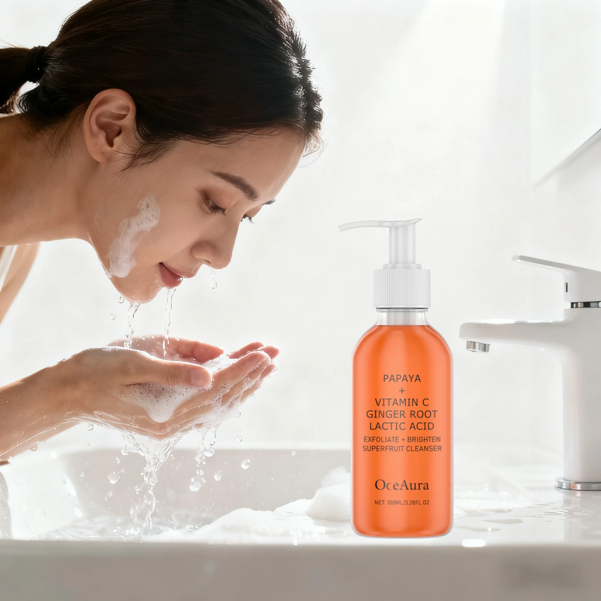 

Очищающее средство для лица Papaya, отшелушивающее, увлажняющее, контроль жирности кожи, выцветание прыщей, нежное очищение пор, не высыхание, осветляющее средство для умывания лица