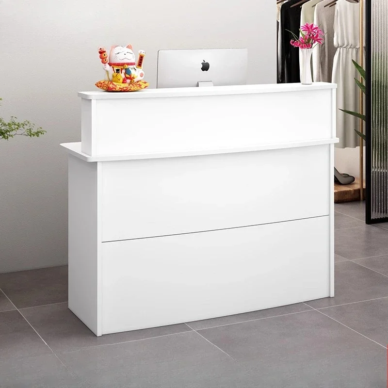 -For  Modern Reception Desks Elegant Checkout Design Welcome White Luxury Reception Desks Commericial Service Bureau Furn