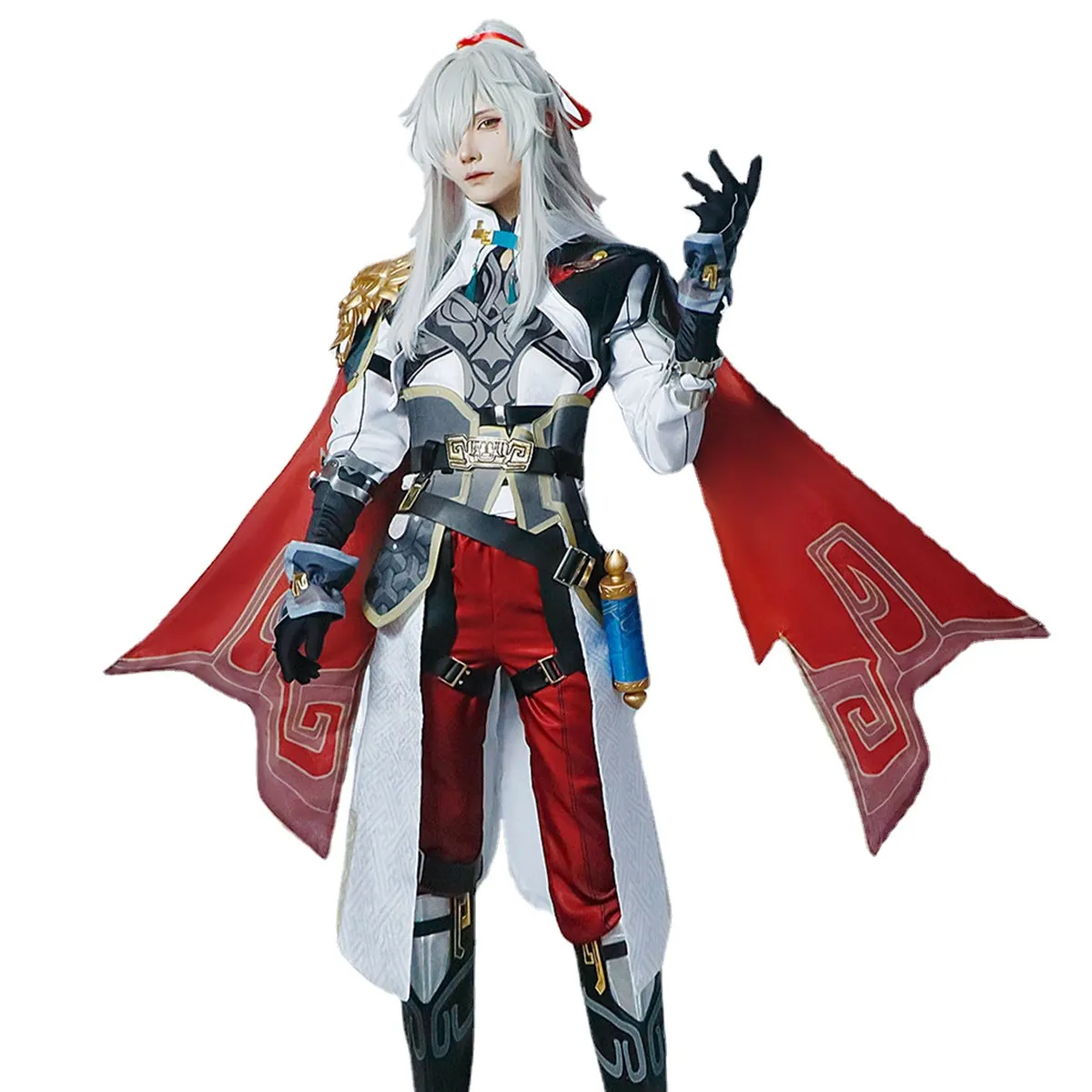 Honkai Star Rail Jing Yuan Cosplay Costume Wig Uniform Suit Set Outfits Anime Game Jingyuan Costumes for Halloween Carnival