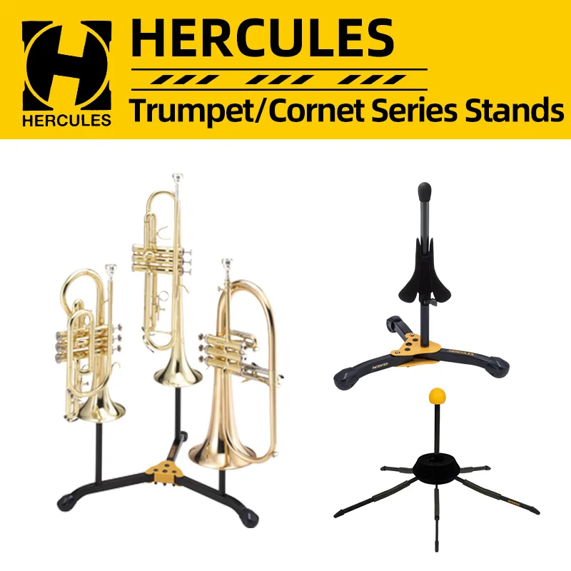 Hercules Ds510B Trumpet Stand for B-Flat Trumpet, Universal Instrument Stand, Trumpet Display Stand