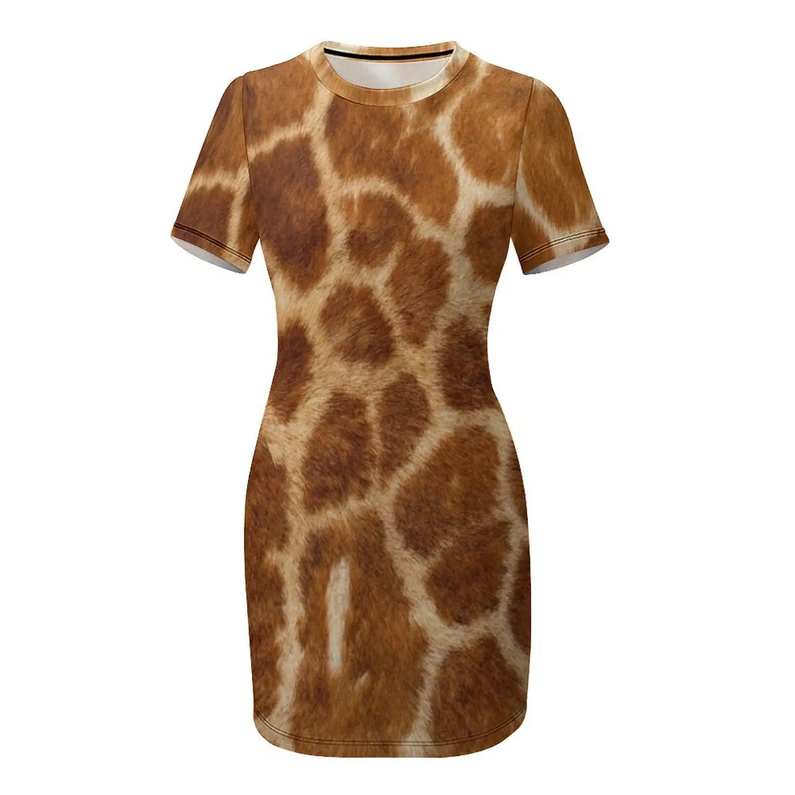 GIRAFFE SKIN Short Sleeved Dress prom clothes dress summer 2025 women bandage dress Female