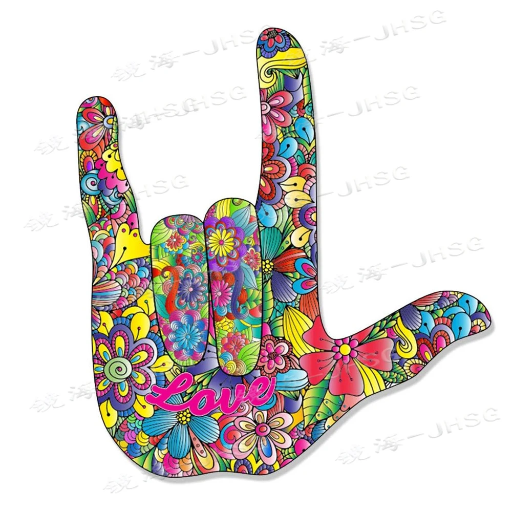 Colorido Vinil Hippie Adesivos, Adequado Para Carros, Geladeiras, Bagagem, Veículos, Janelas, Amortecedores, Laptops