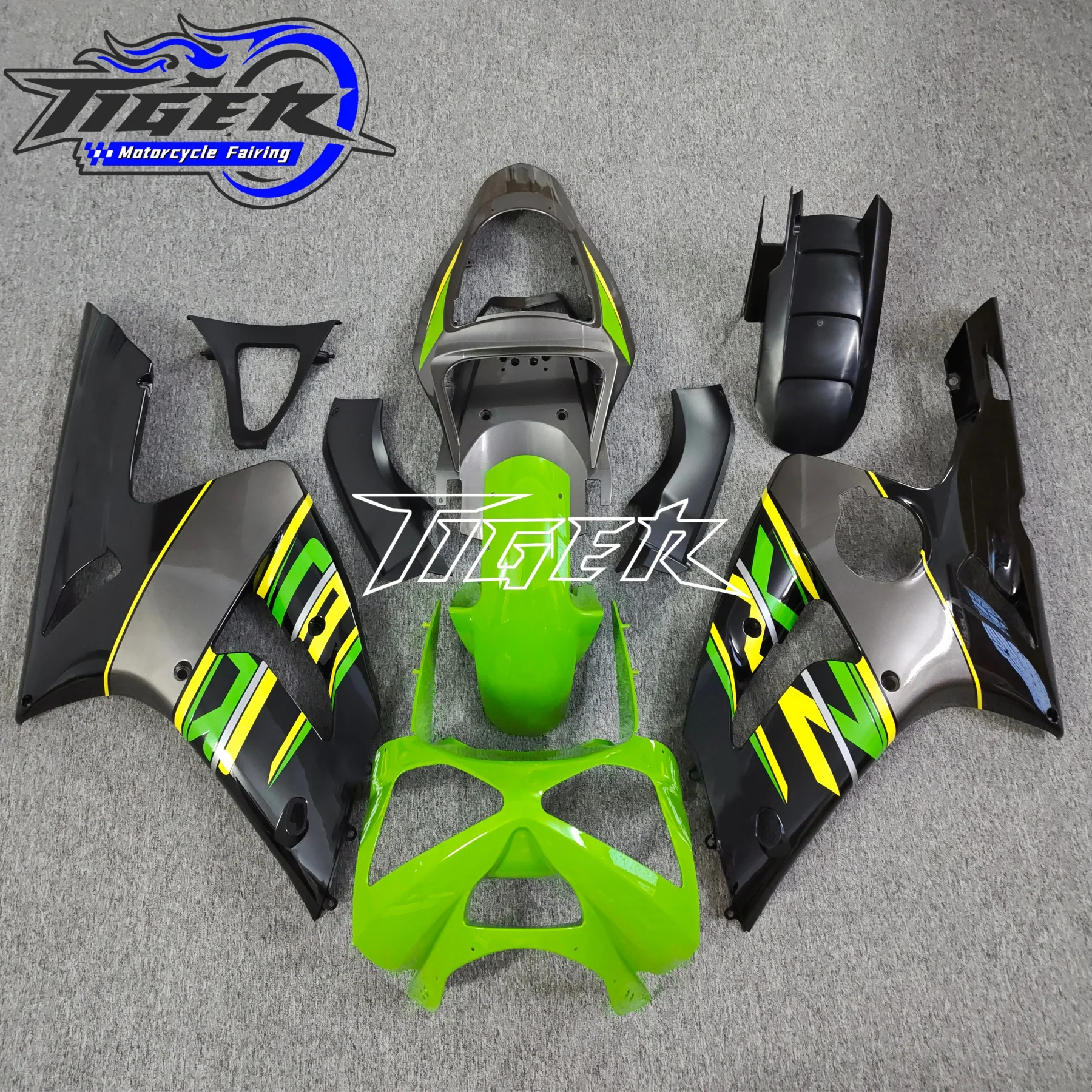 ABS Injection Motorcycle Fairing Kit Fit For KAWASAKI ZX-6R ZX6R 636 2003 2004 03 04 Bodywork Set Custom Green