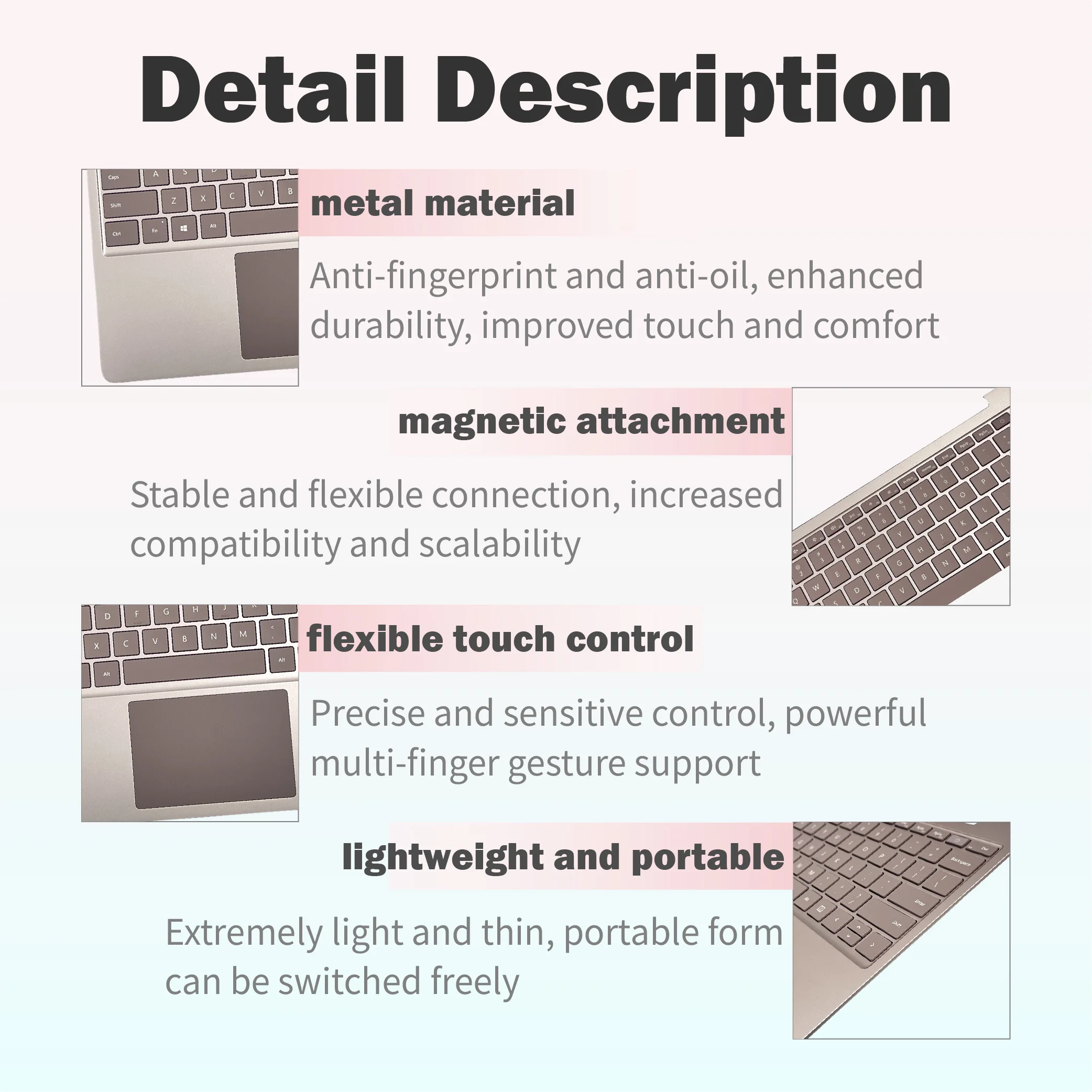 لوحة مفاتيح مع لوحة التتبع 1943 لأجهزة الكمبيوتر المحمول Microsoft Surface Go 1/2 Gen 2020 2022 100% جودة عالية