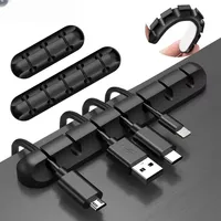 Adhesive Cable Holder Clips Cord Management Wire Organizer for Desktop USB Charging Cable Nightstand Power Cord Mouse Cable