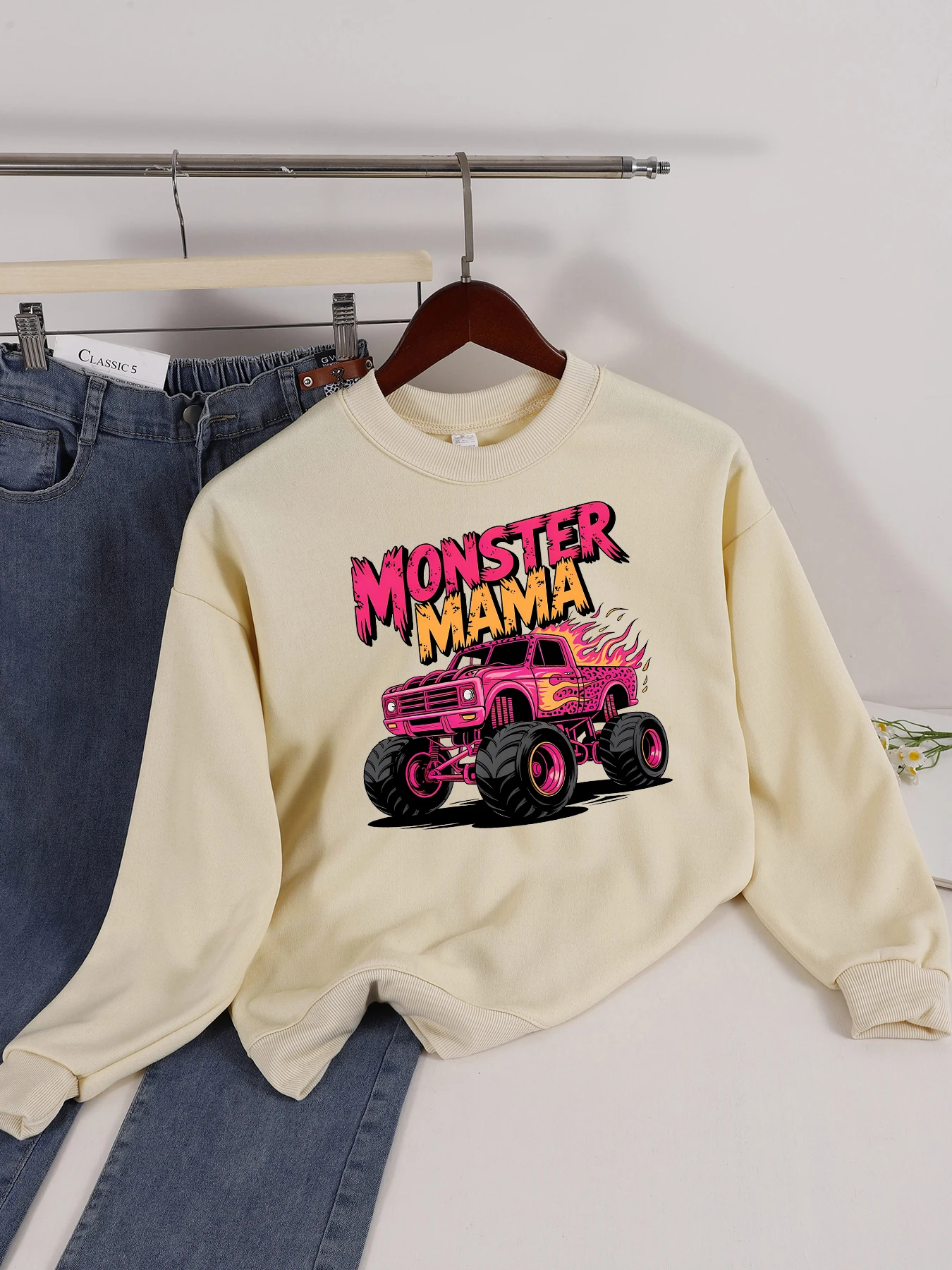 

Женские пуловеры с принтом Monster Cool Pink, мягкие толстовки в стиле хип-хоп, свободная повседневная одежда, женская осенняя флисовая спортивная одежда
