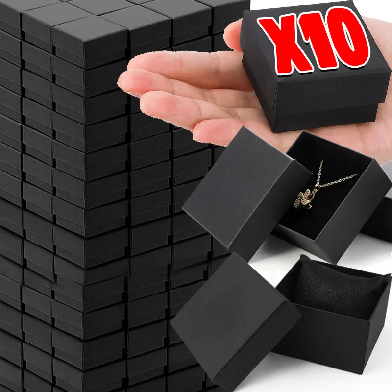 

1-10pcs Packaging and Display Watch Boxes Gifts Black Boxes Paper Decorative Bracelet Boxes Paper Jewellery Accessories