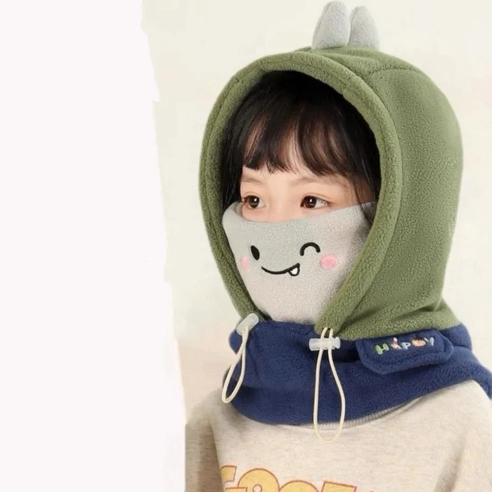 

Fashion 3 in 1 Cute Winter Hats Soft Mask&Scarf One-piece Hats Plush Thickened Cartoon Balaclava Hat Winter Season