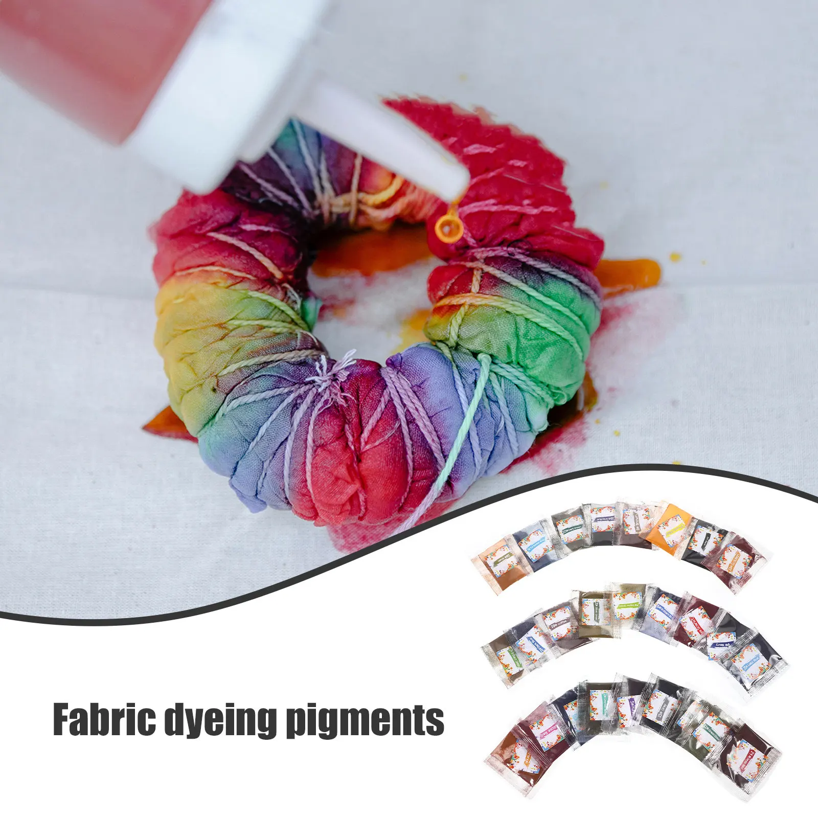26Pcs Tie Dye Powder Bright Multicolor Fabric Dyeing Powder DIY Kit for Kids Adults Creative Textile Pigment Party Supplies view 3