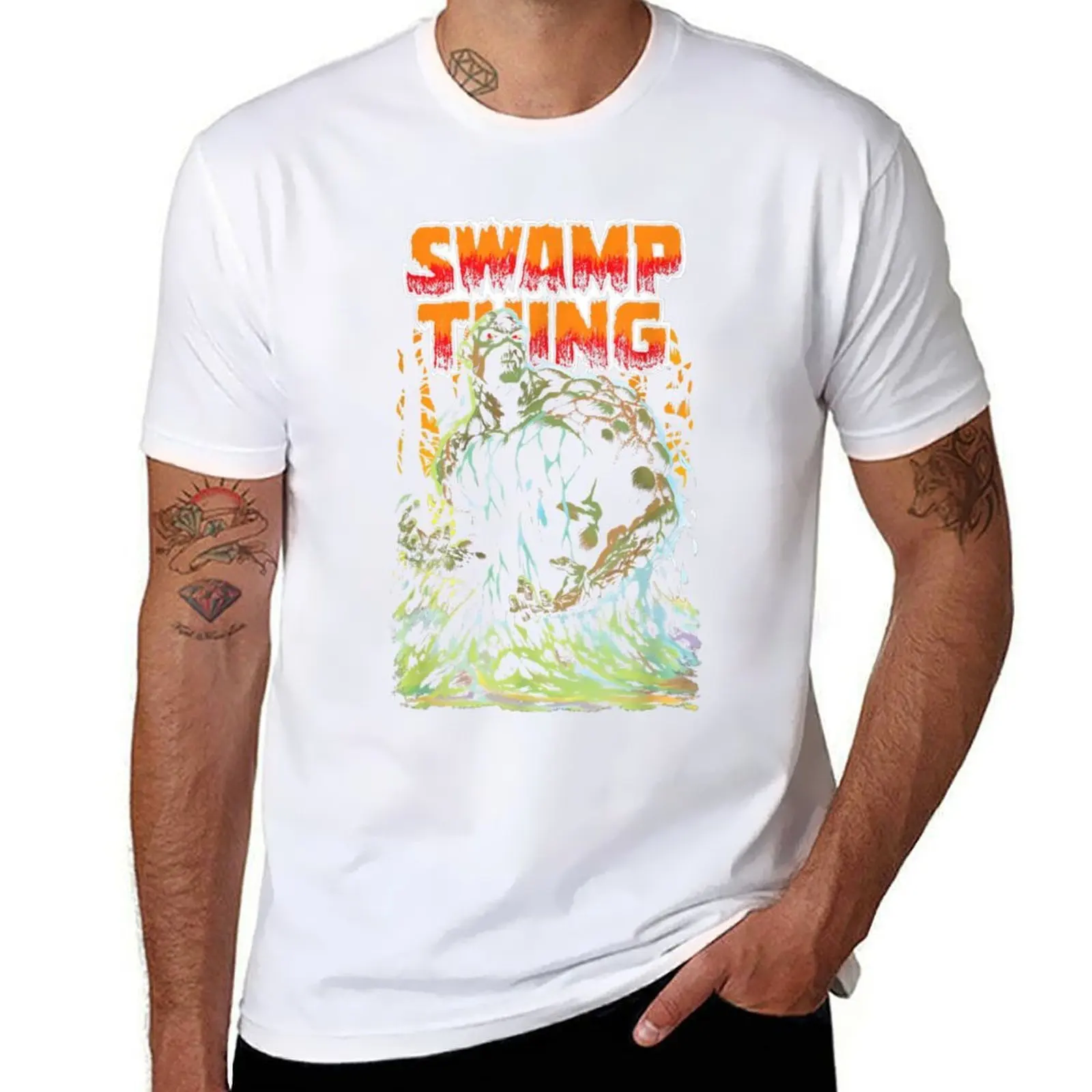 

JL Swamp Thing T-Shirt t shirt for man funny t shirts cotton T-Shirt