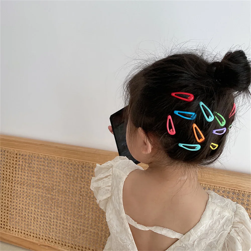 30 Pack Children Hair Clips Cute Versatile Bangs Small Hair Clip Dopamine Candy colors Girls Hair Accessories Wholesale
