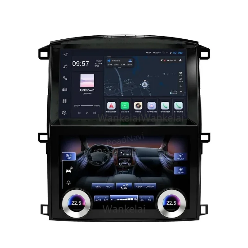 

Dual Screen Android 13 Car Radio GPS Navigation for Land Cruiser LC100 2003-2007 Lexus LX470