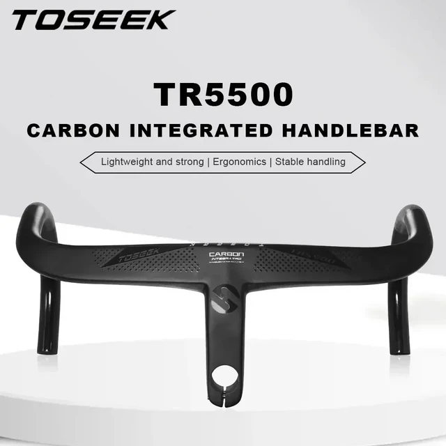 TOSEEK TR5500 ロードバイク フルカーボンファイバーステム 一体型自転車ハンドルバー 超軽量 28.6mm サイクリングパーツアクセサリー  - AliExpress 18