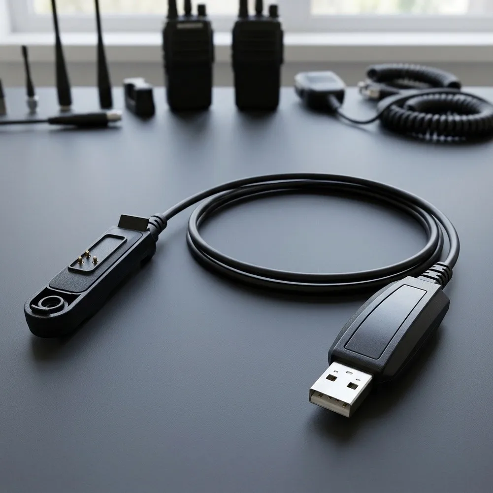USB Programming Cable for Baofeng Radios Perfectly Fits models like For Bf R760 or For Bf 9700 in a Convenient 1m Size