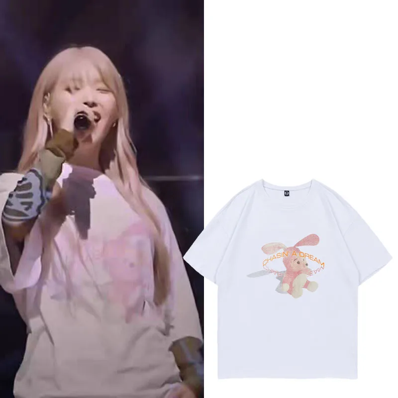 

Loose Fit round Ne ort Sve T-irt Pure Cotton Casual Commute Sle Concert irt ex Summer Print Top