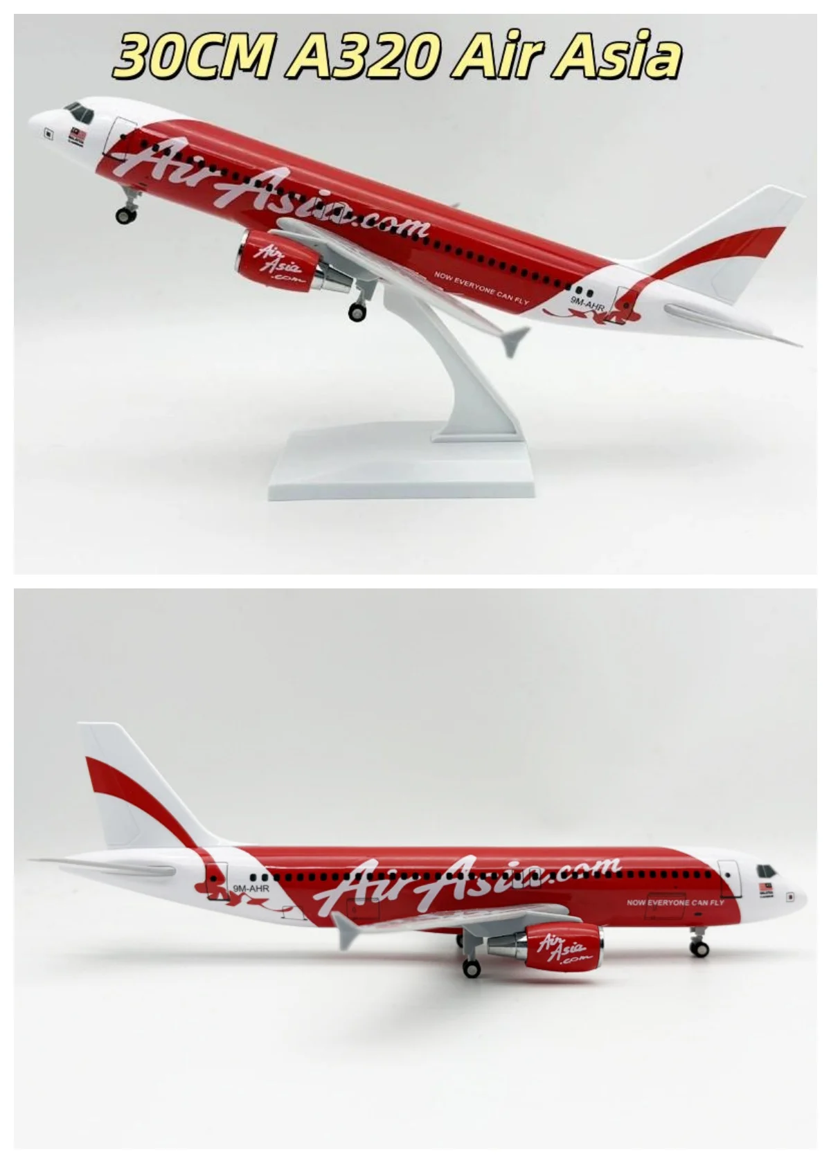 A320 Asia Airways Air Bus 320 Airplanes Models Scale 30CM Aircraft Diecast Plane Displays For Collectible Souvenir Show Gift