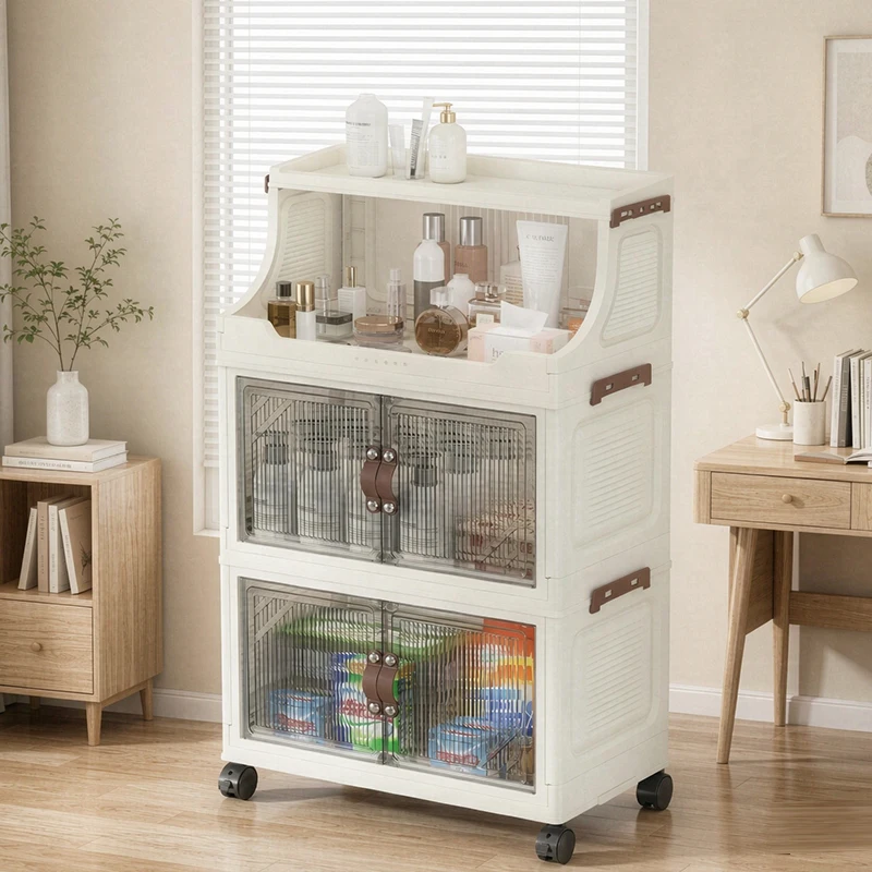 Multi-Tier Kids Wardrobe Baby Toy Storage Cabinet Easy Organization Box for Children's Room - view 3