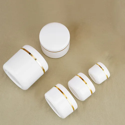 Imagen 2 del producto 50 Uds 10g 20g 30g 50g 100g frascos cosméticos con tapas contenedor de viaje de crema de plástico botella de maquillaje blanca vacía bote 150g 200g 250g