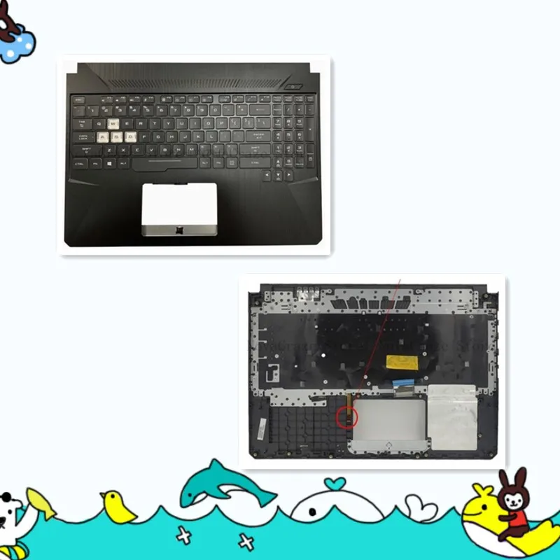 

13N1-5JA0901 Новый для TUF Gaming FX505 FX505D FX86 FX86G Упор для рук с клавиатурой с подсветкой 15,6