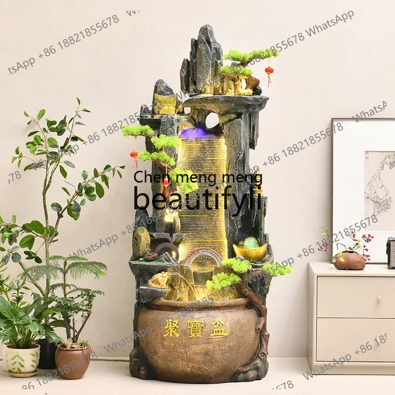 183 Chinese-style flowing water fountain ornament, indoor landscape entrance circulating water opening and landing