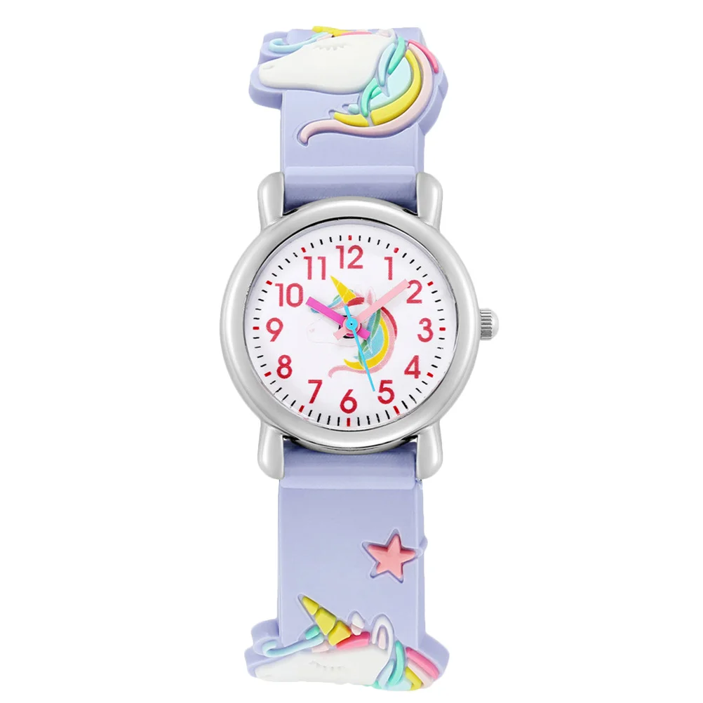 Cute Unicorn Children Watch Delicate 3D Cartoon Kids Watch for Girls Daily Wear School Party Festival Gift Adjustable Strap
