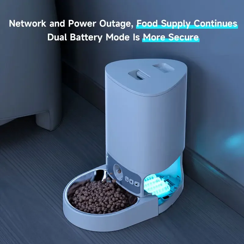 CANBOUN Smart Cat Feeder 4L Automatic Pet Feeder APP Timing Quantitative Pet Dog Food Dispenser For Travel Outing Pet Food Bowl