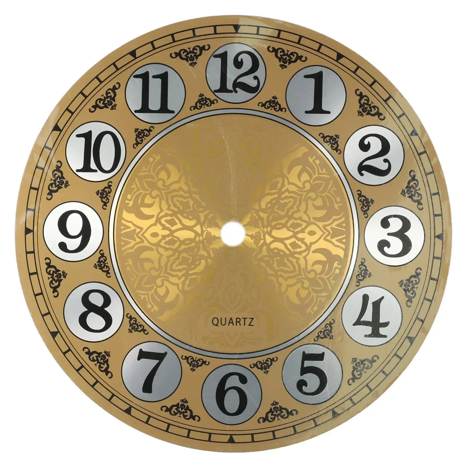 Clock Accessories Dial Face 7inch Aluminium Dial Face Arabic Numeral Diameters 180mm Flat Profile Metal Wall Clock