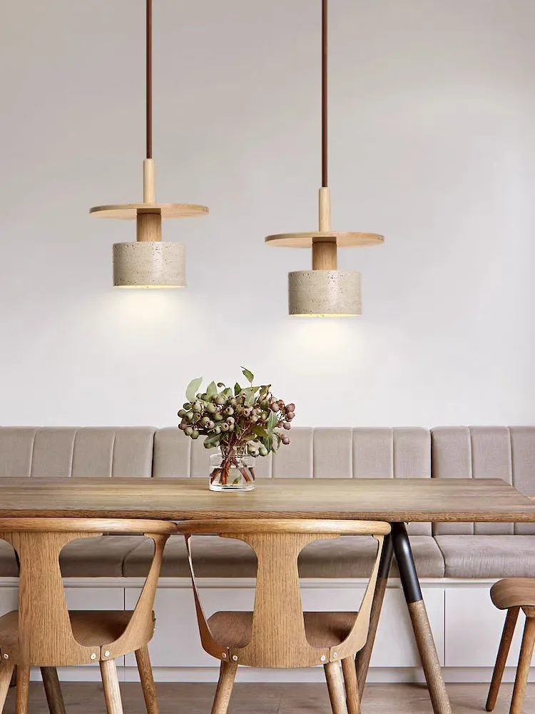 

Luma Cave Stone Pendant Light LED Yellow Travertine Hanging Lamp for Kitchen Island Restaurant Chandeliers Livingroom Decor
