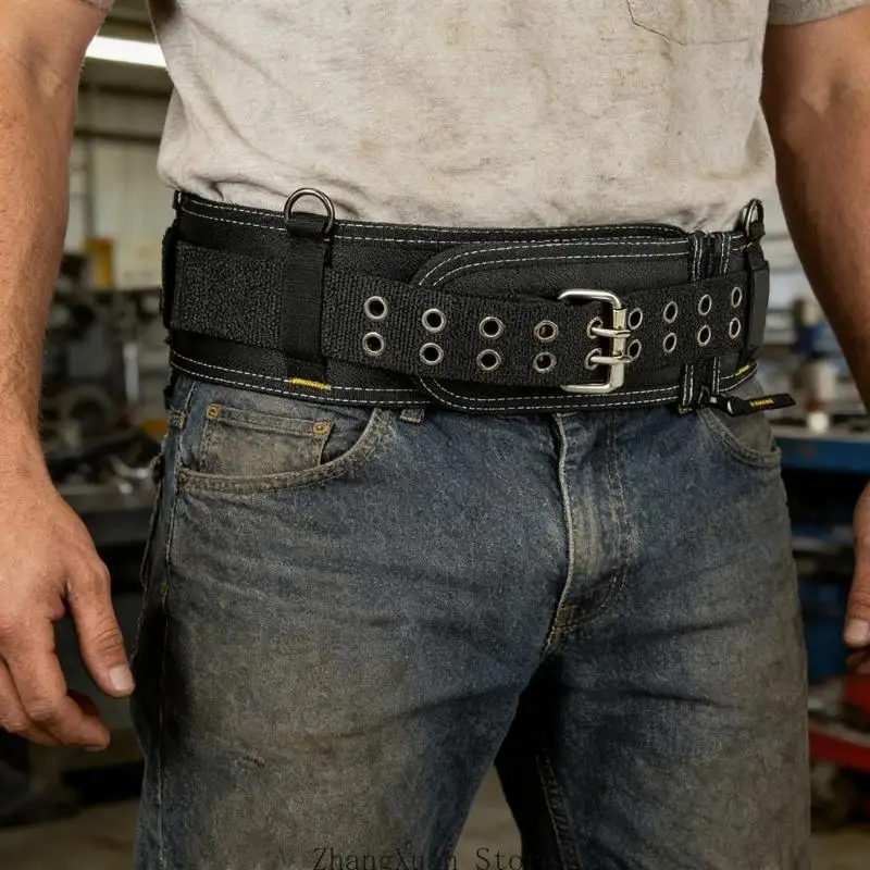 Professioneller Elektriker-Werkzeuggürtel, schwere Ausführung, mehrere Taschen, verstellbare Arbeitstaschen für – Detail 8