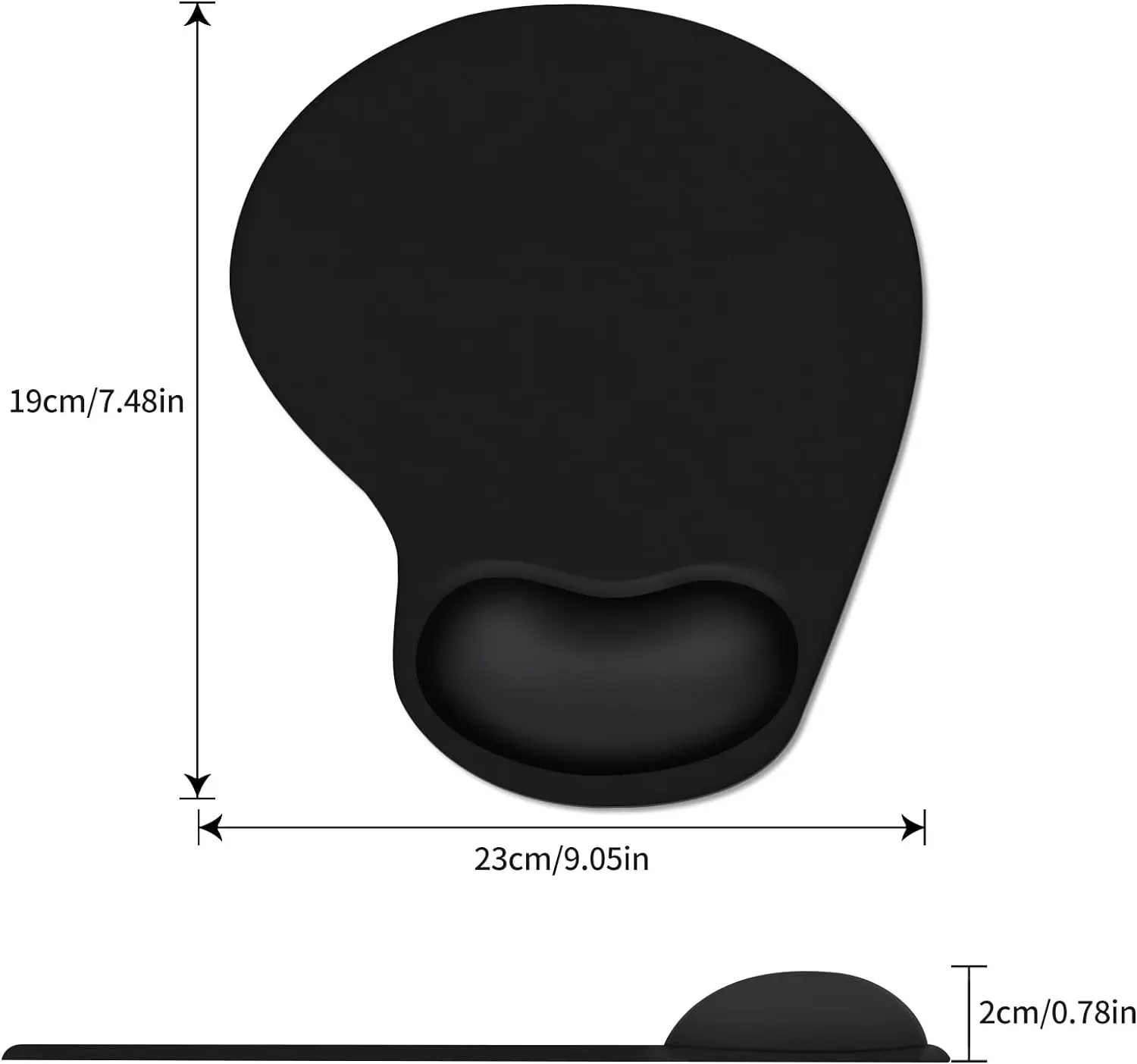 แผ่นรองเมาส์ตามหลักสรีรศาสตร์พร้อมที่รองข้อมือแผ่นรองเมาส์พร้อมปลอกเจลสวมใส่สบายและฐาน PU กันลื่นสำหรับ Relief ปวดคอมพิวเตอร์