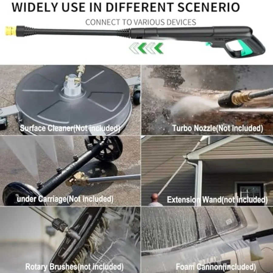 FOTING مرشح خرطوم مدخل غسالة الضغط مع 4 فوهات توصيل سريعة ومدفع رغوة لممر سياج السيارة الفعال Pa #6