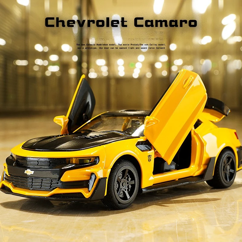 

1:32 Camaro Bumblebee Street Run Alloy Model Room Living Room Office Car Tabletop Ornament Collection Gifts