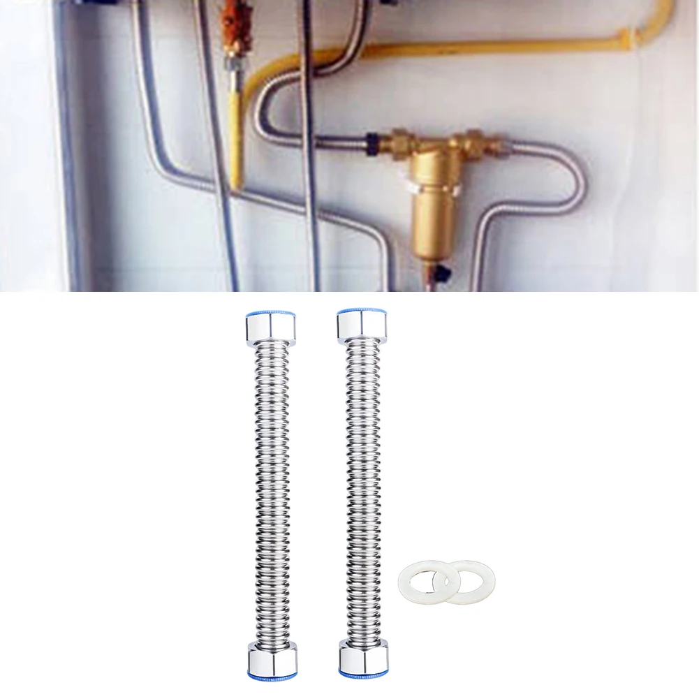 Tubo di aspirazione acqua da 3/4 pollici 1 M -20 ° C-200 ° Tubo di collegamento galvanico C per scaldabagni a gas Elementi di fissaggio per caldaie a parete